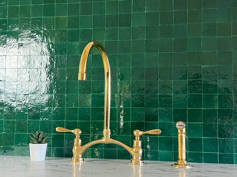 Moroccan Faucet in Unlacquered Brass - Handmade Moroccan Faucet #17