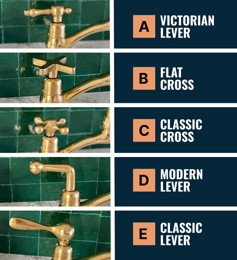 Moroccan Faucet in Unlacquered Brass - Handmade Moroccan Faucet #17