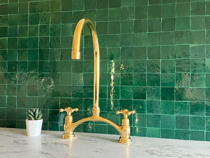 Moroccan Faucet in Unlacquered Brass - Handmade Moroccan Faucet #18