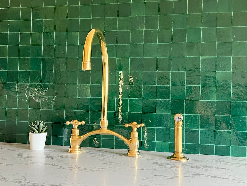 Moroccan Faucet in Unlacquered Brass - Handmade Moroccan Faucet #18