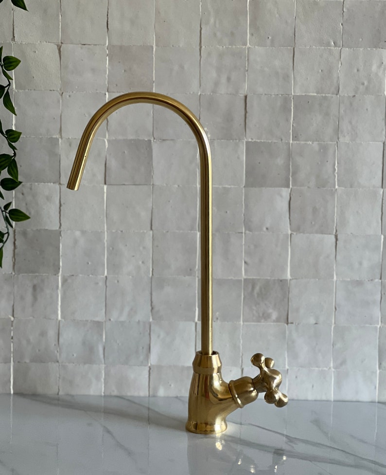 Moroccan Faucet in Unlacquered Brass - Handmade Moroccan Faucet #19