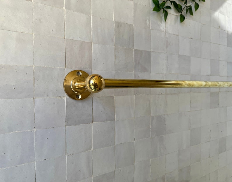 Antique Brass Wall Mounted Towel Rack