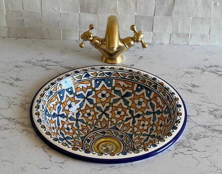 Handmade Moroccan Ceramic Sink #49