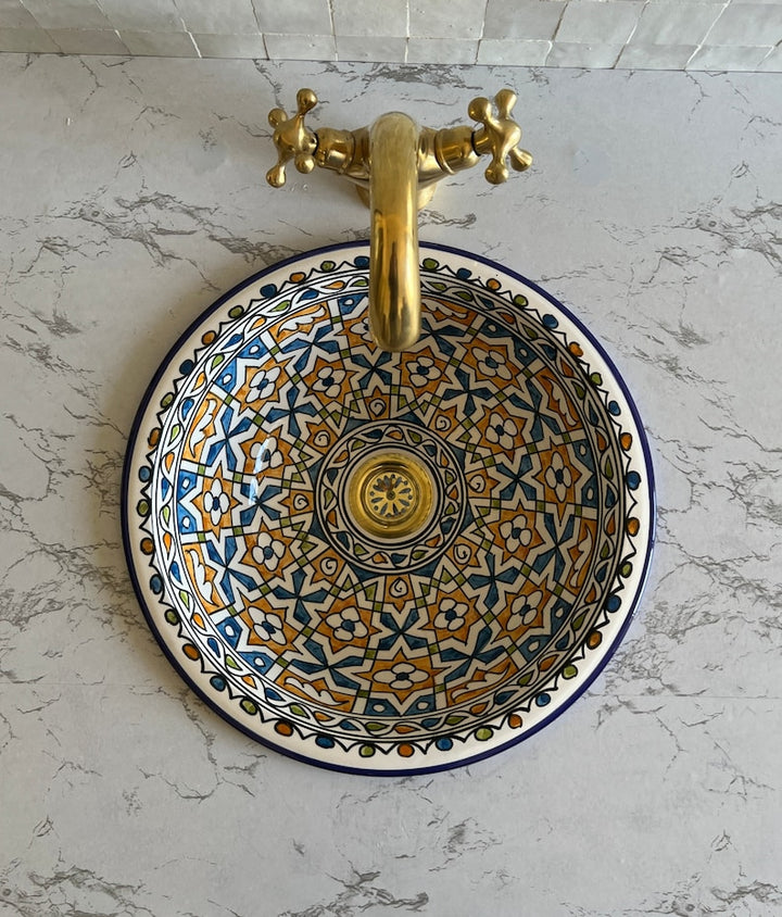 Handmade Moroccan Ceramic Sink #49