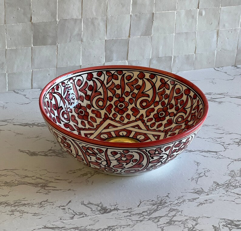  Handmade Moroccan Ceramic Sink #35