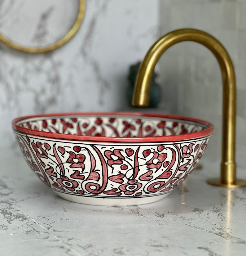  Handmade Moroccan Ceramic Sink #35