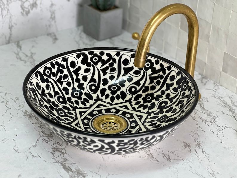 Handmade Moroccan Ceramic Sink #51