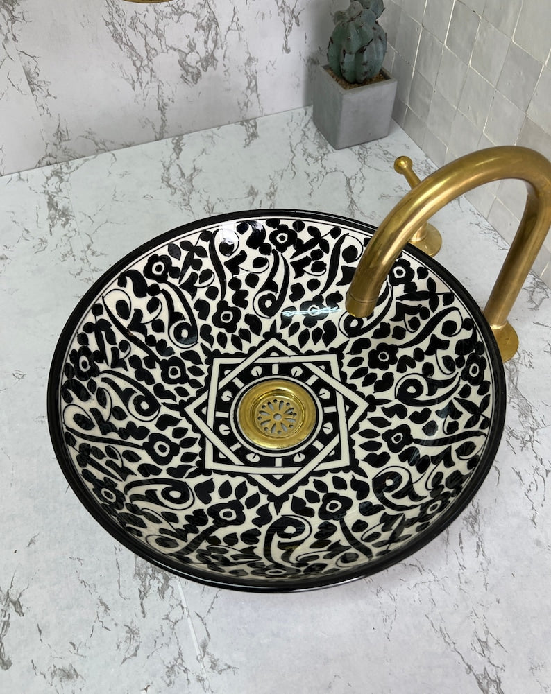 Handmade Moroccan Ceramic Sink #51