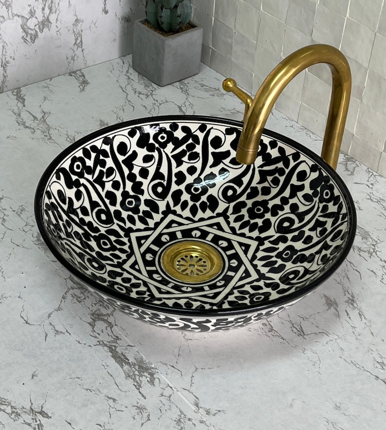 Handmade Moroccan Ceramic Sink #51