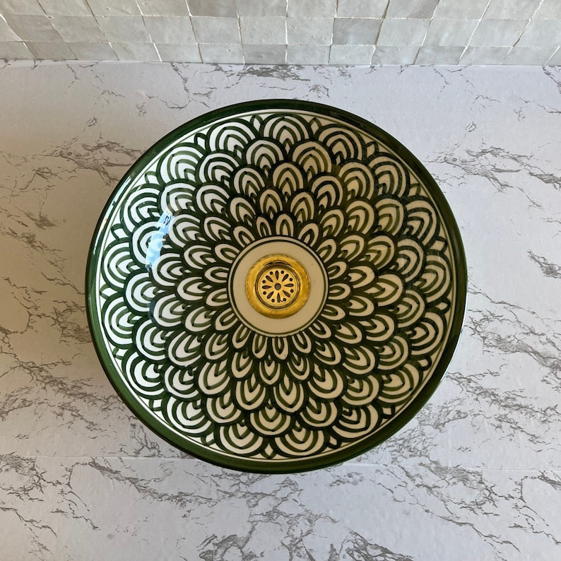 Handmade Moroccan Ceramic Sink #53