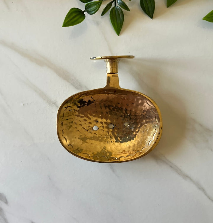 Wall Mounted Soap Dish - Antique Brass Soap Dish - Handcrafted Brass Soap Dish