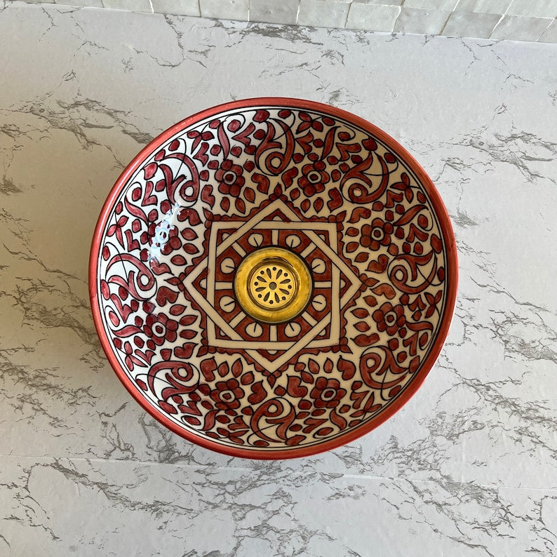  Handmade Moroccan Ceramic Sink #35