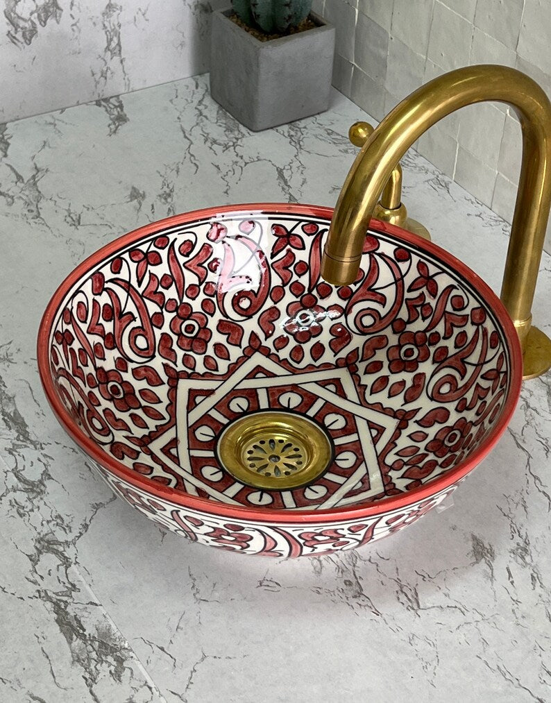  Handmade Moroccan Ceramic Sink #35