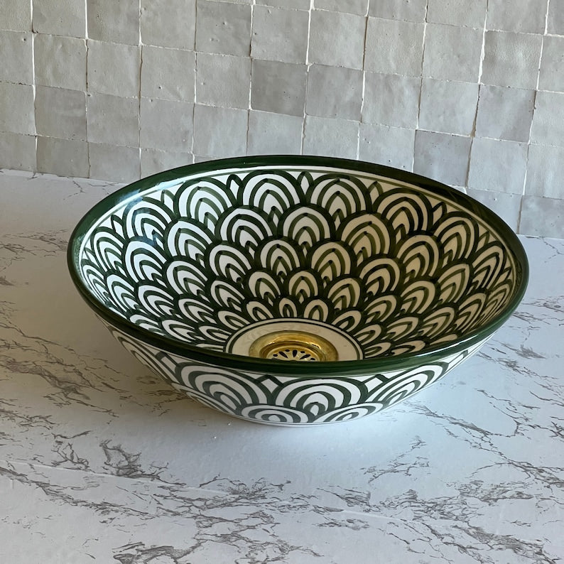 Handmade Moroccan Ceramic Sink #53