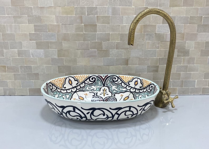 Handcrafted Oval Ceramic Sink #5