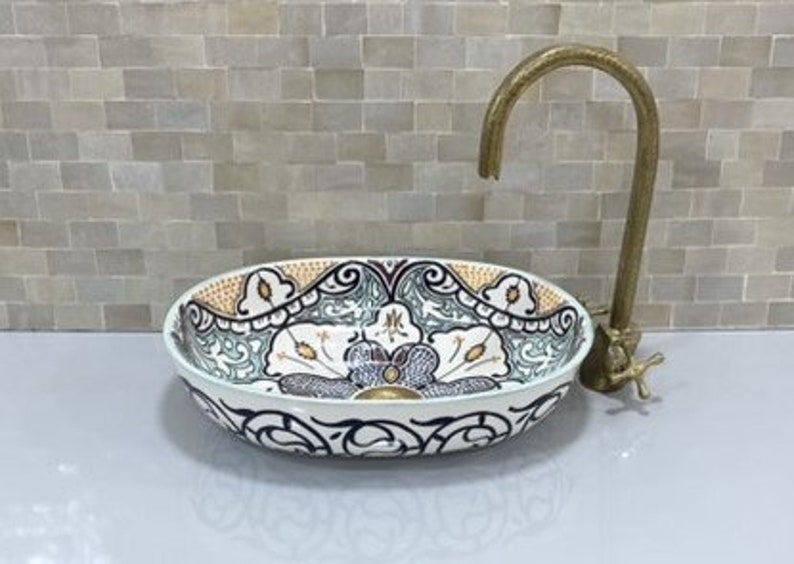 Handcrafted Oval Ceramic Sink #5