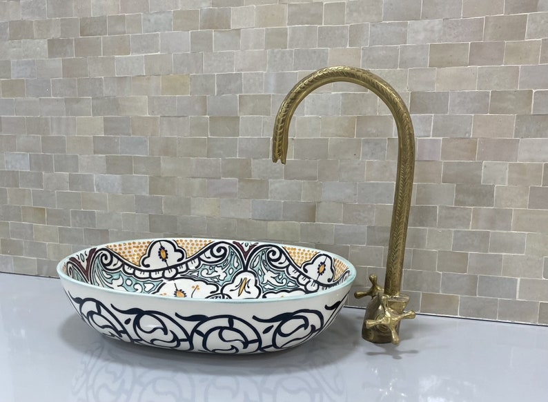 Handcrafted Oval Ceramic Sink #5