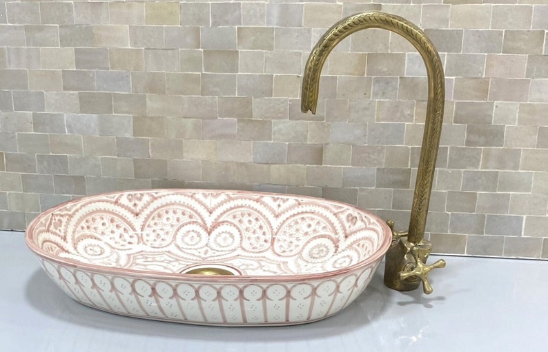 Handcrafted Oval Ceramic Sink  #3