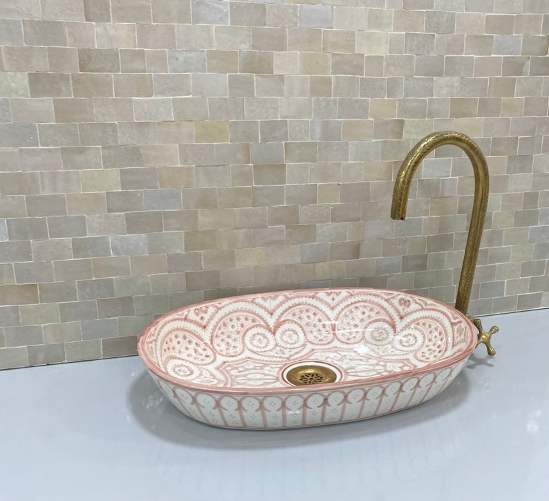 Handcrafted Oval Ceramic Sink  #3