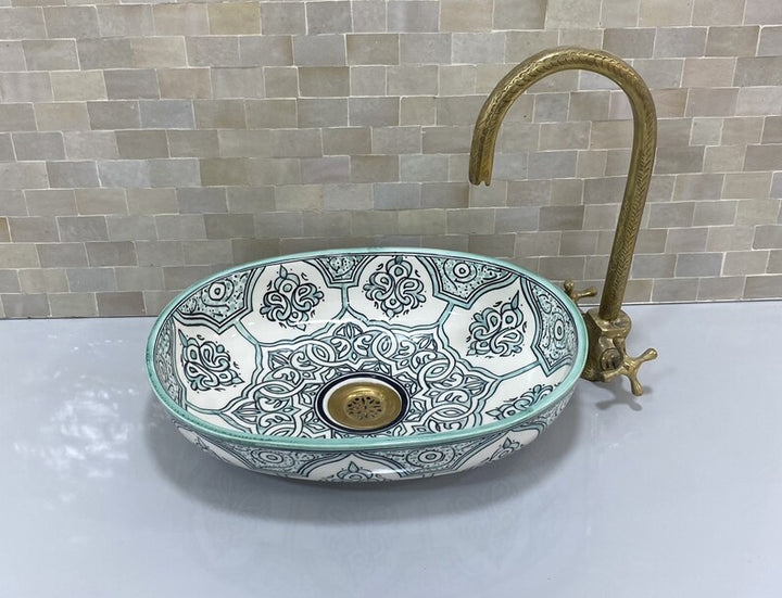 Handcrafted Oval Ceramic Sink #4