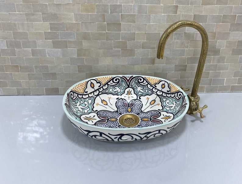 Handcrafted Oval Ceramic Sink #5