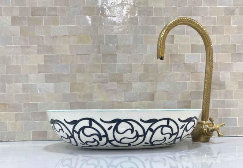 Handcrafted Oval Ceramic Sink #5