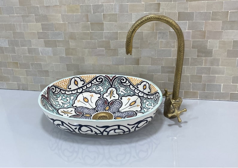 Handcrafted Oval Ceramic Sink #5