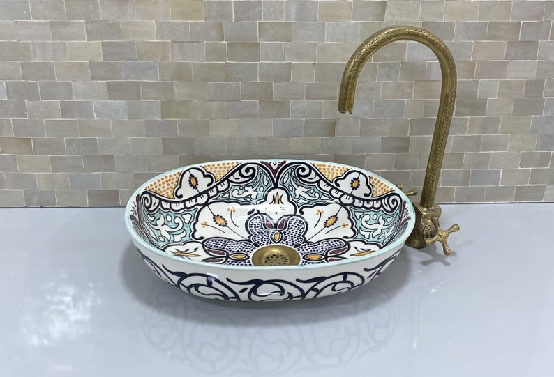 Handcrafted Oval Ceramic Sink #5