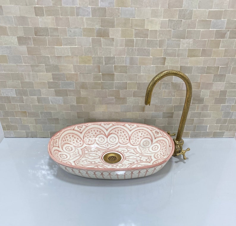 Handcrafted Oval Ceramic Sink  #3