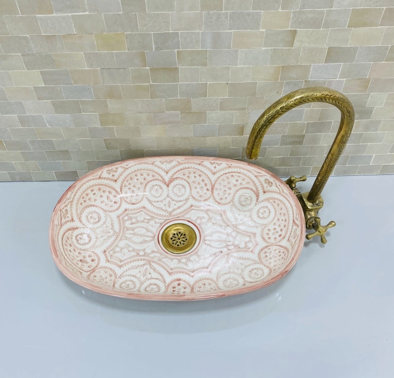 Handcrafted Oval Ceramic Sink  #3