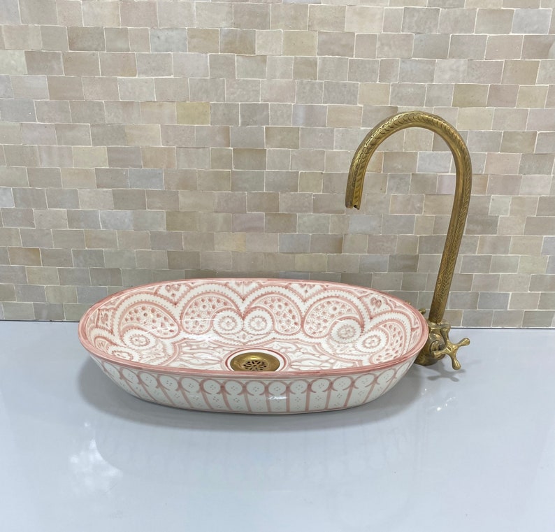 Handcrafted Oval Ceramic Sink  #3