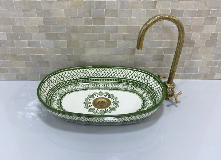 Handcrafted Oval Ceramic Sink #2