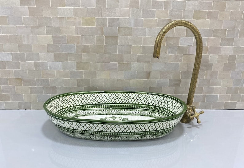 Handcrafted Oval Ceramic Sink #2