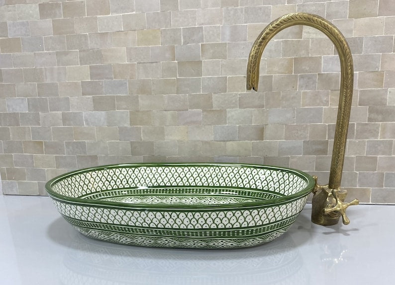 Handcrafted Oval Ceramic Sink #2