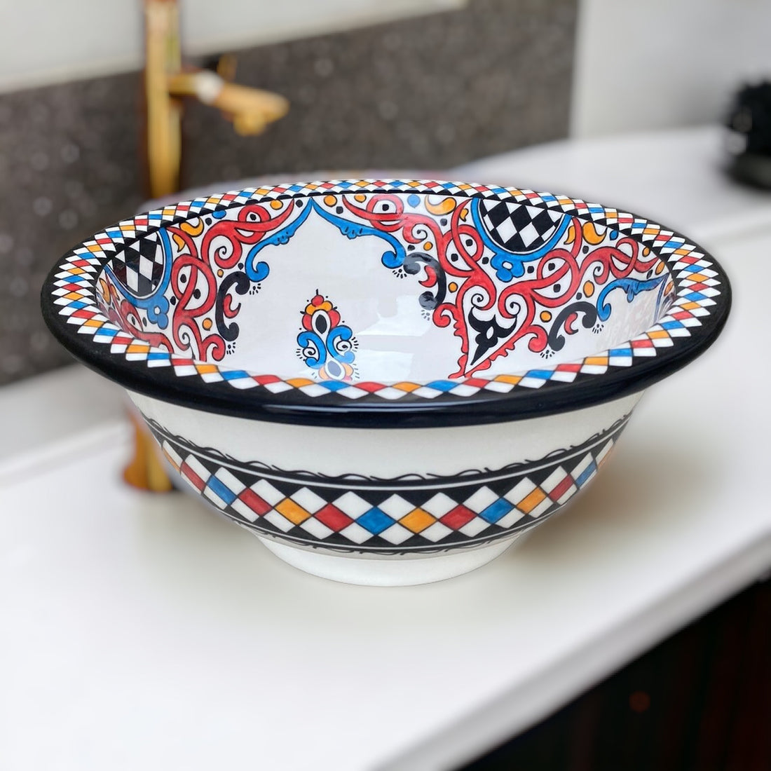 Handmade Moroccan Ceramic Sink #130