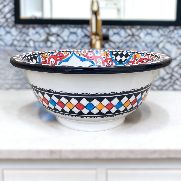 Handmade Moroccan Ceramic Sink #130