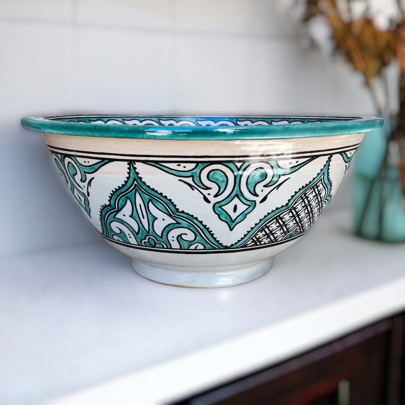 Handmade Moroccan Ceramic Sink #132