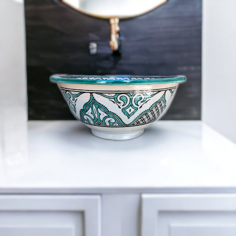 Handmade Moroccan Ceramic Sink #132