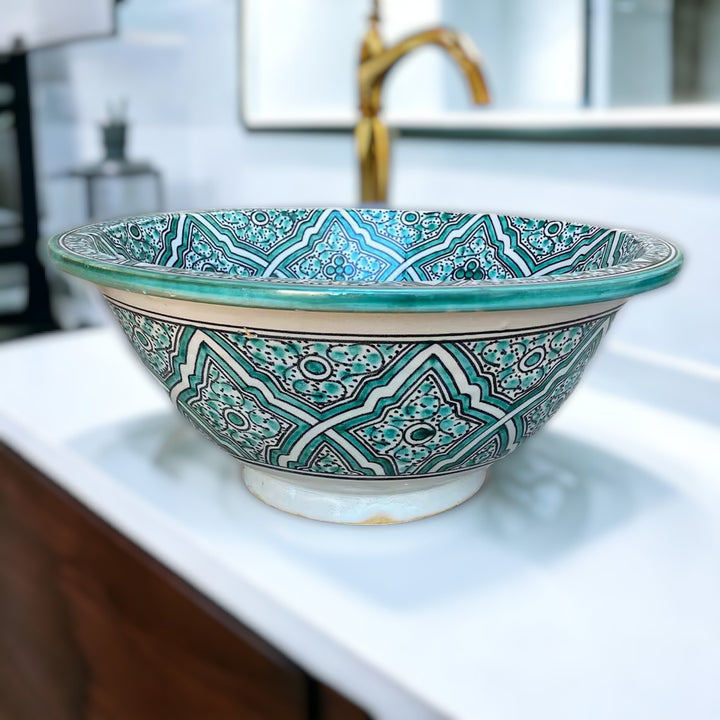 Handmade Moroccan Ceramic Sink #134