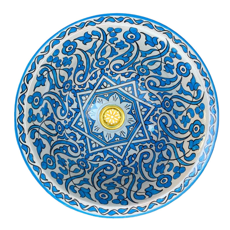 Handmade Moroccan Ceramic Sink #135
