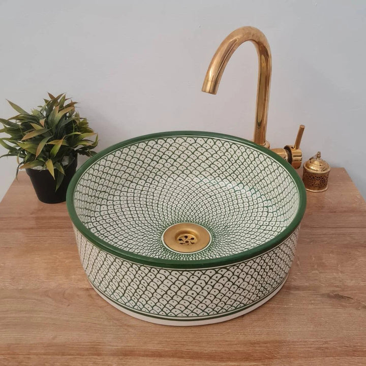 Handmade Moroccan Ceramic Sink #137