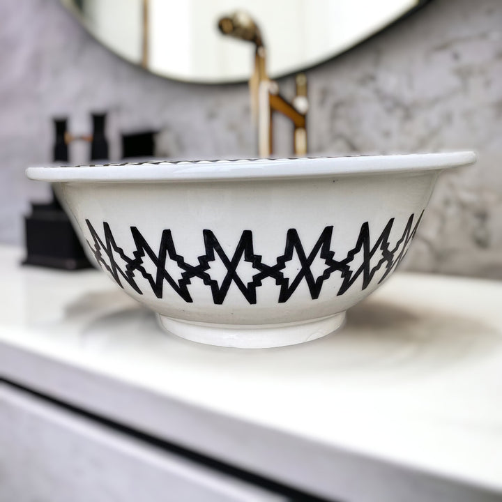 Handmade Moroccan Ceramic Sink #108