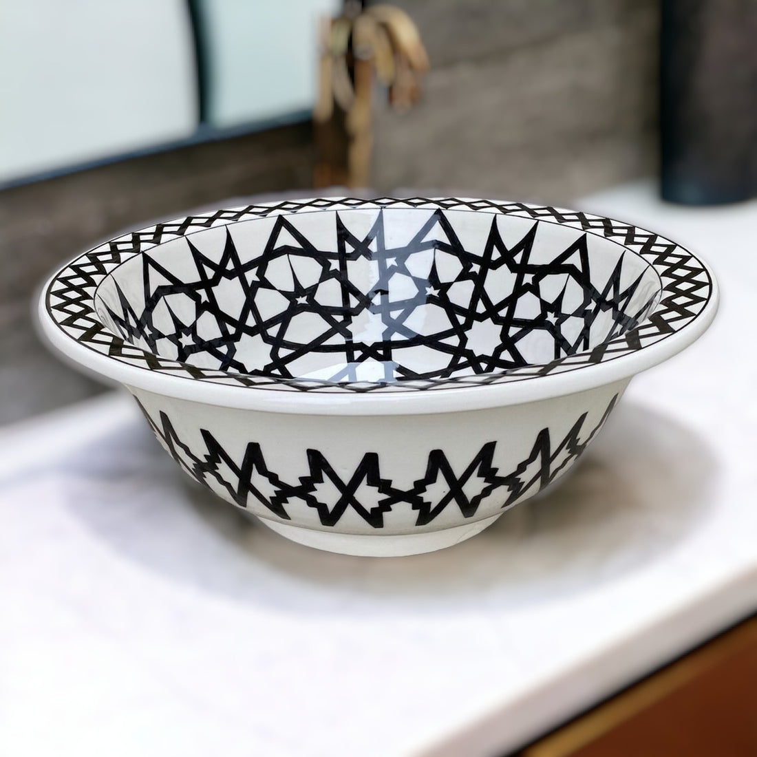 Handmade Moroccan Ceramic Sink #108