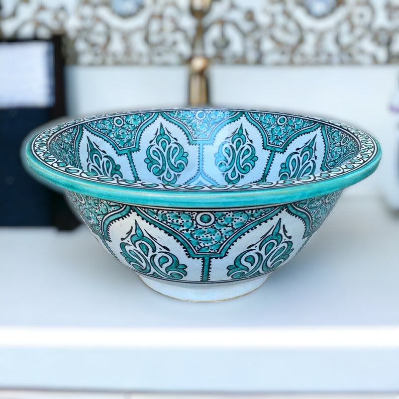 Handmade Moroccan Ceramic Sink #203