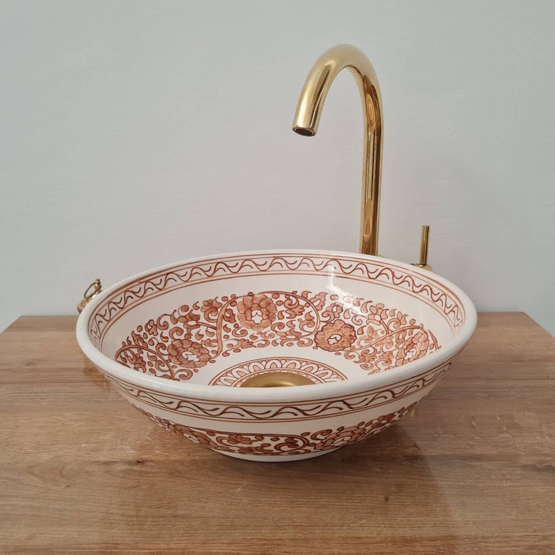 Handmade Moroccan Ceramic Sink #103