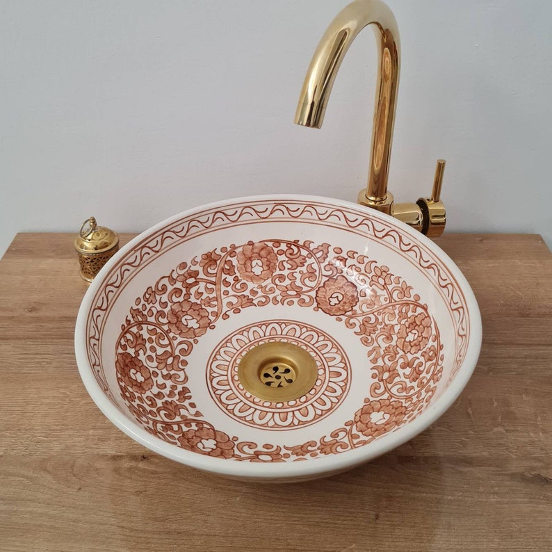 Handmade Moroccan Ceramic Sink #103