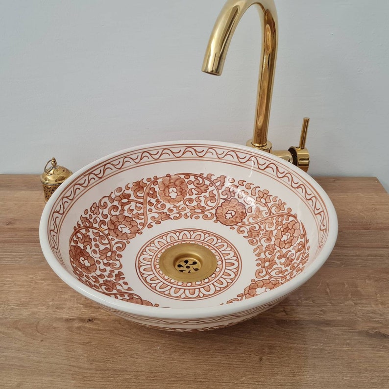 Handmade Moroccan Ceramic Sink #103