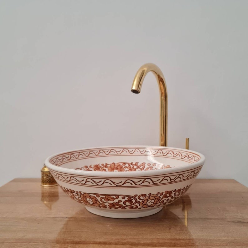 Handmade Moroccan Ceramic Sink #103