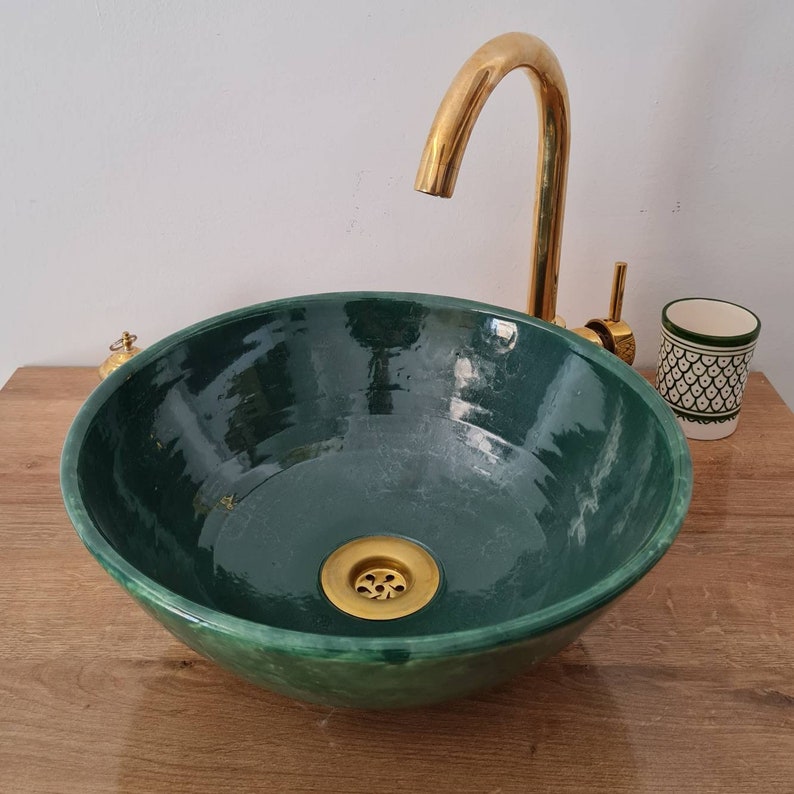 Handmade Moroccan Ceramic Sink #112B