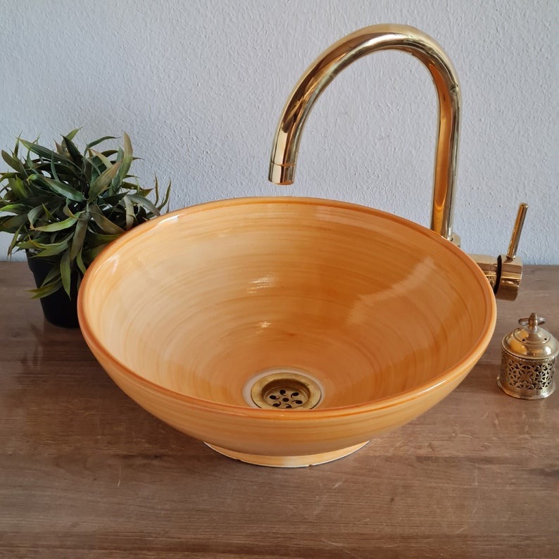 Handmade Moroccan Ceramic Sink #110